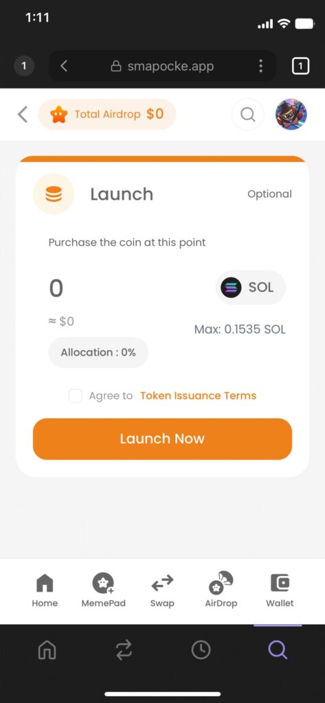 Smapocke - How it Works - Launch Token