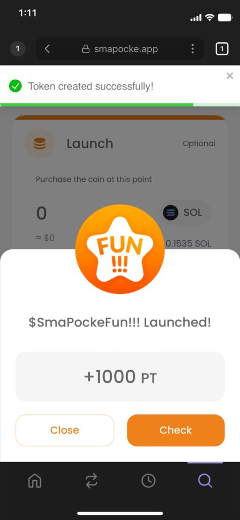 Smapocke - How it Works - Launch Token