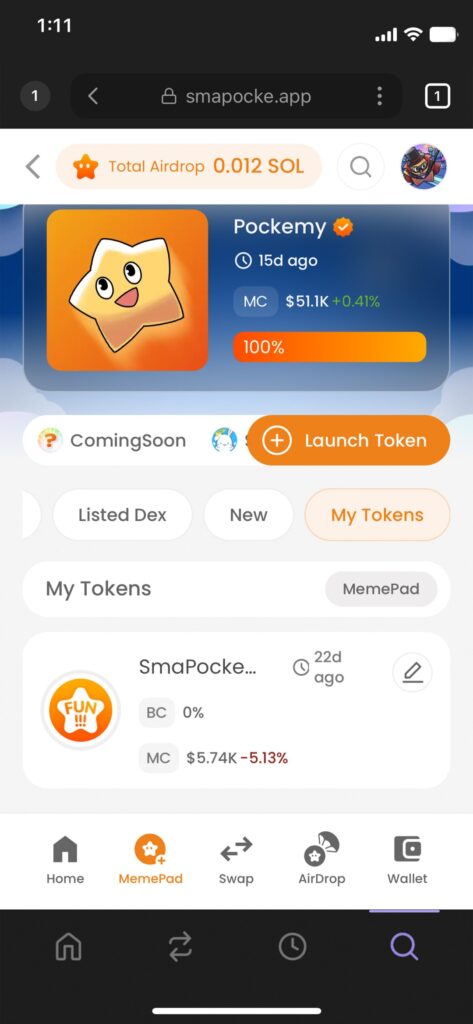 Smapocke - How it Works - Launch Token