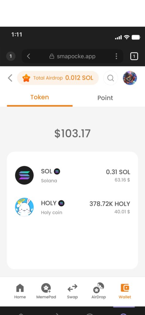 Smapocke - How it Works - Wallet