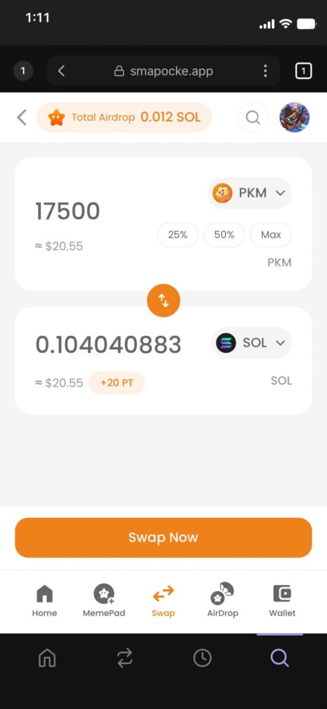 Smart Pocket : Don’t Miss Out! Act Fast! Earn Points & Airdrops through Consecutive Swaps