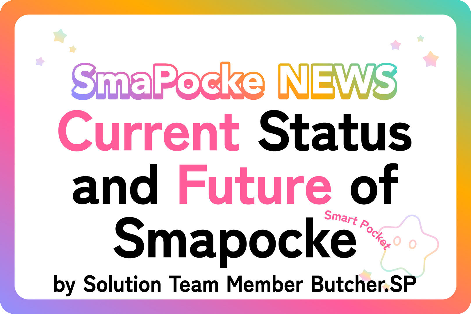 Smart Pocket - Smapocke - Current Status and Future of Smapocke
